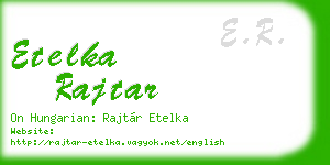 etelka rajtar business card