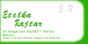 etelka rajtar business card